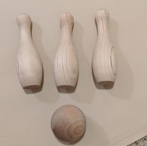 Wooden bowling set